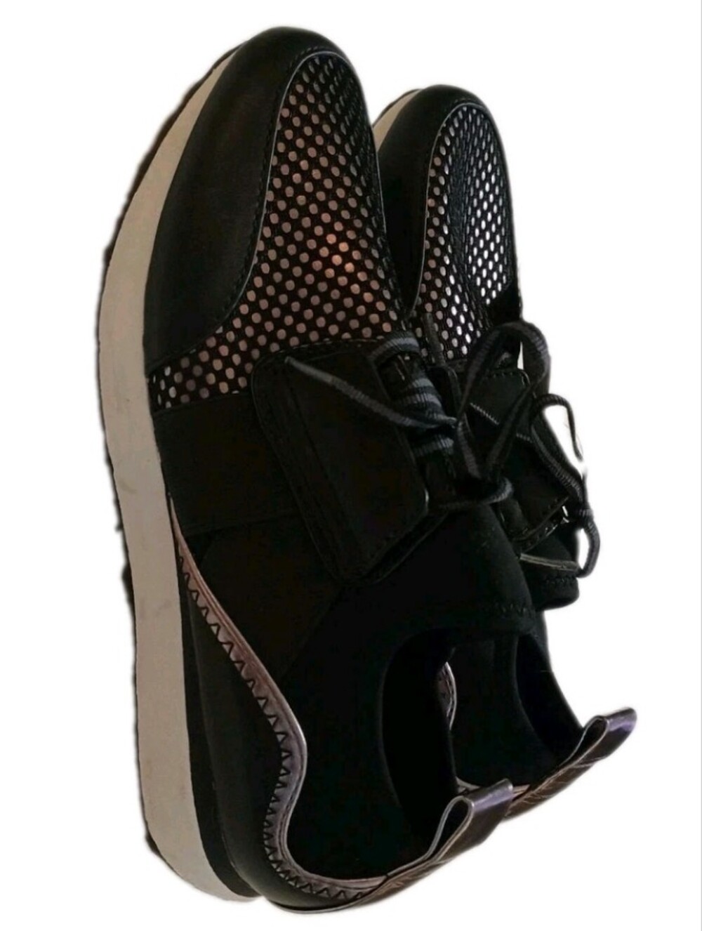 NEW Women’s Deena Size 7.5 Black Lace Up Sneaker Tennis Shoe A New Day A.N.A
